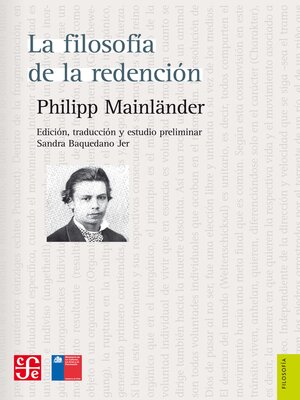 cover image of La filosofía de la redención